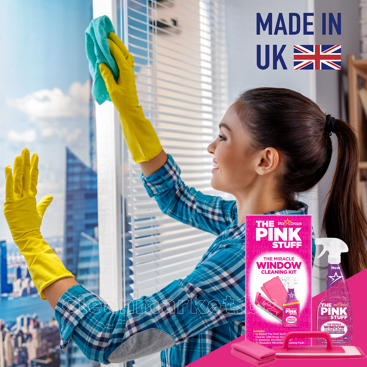 The Pink Stuff, Miracle Window Cleaning Kit | Cleanmarket.bg