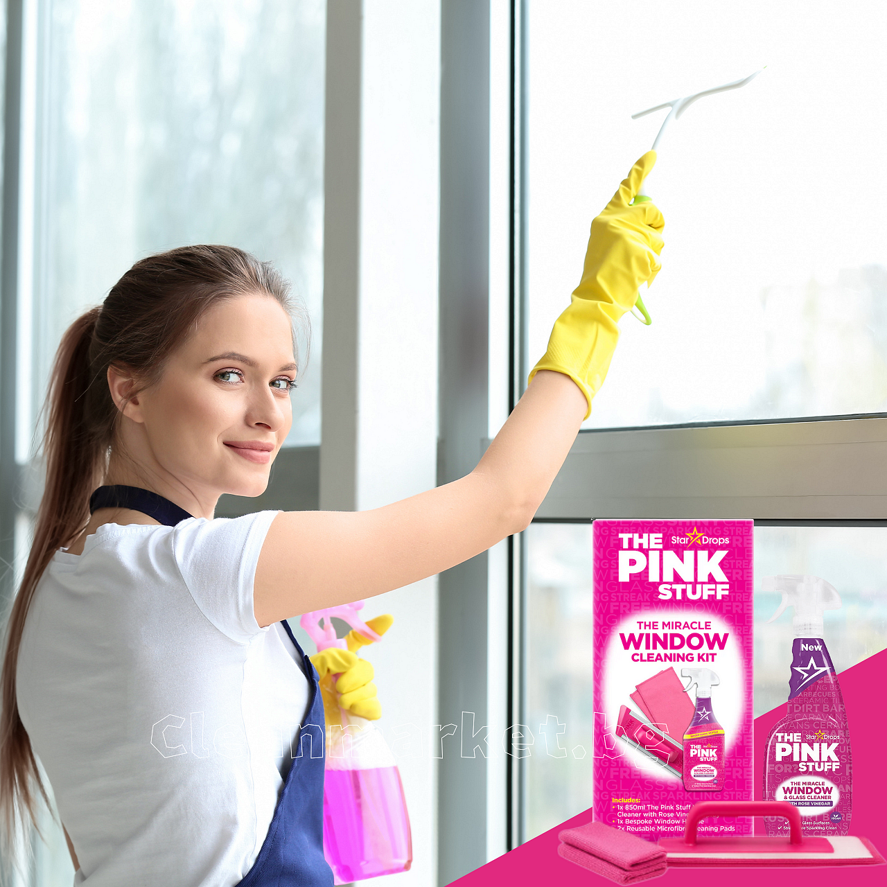 The Pink Stuff, Miracle Window Cleaning Kit | Cleanmarket.bg