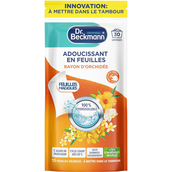 Dr. Beckmann Magic Sheets Fabric Softener Rose, 30 пранета | Cleanmarket.bg